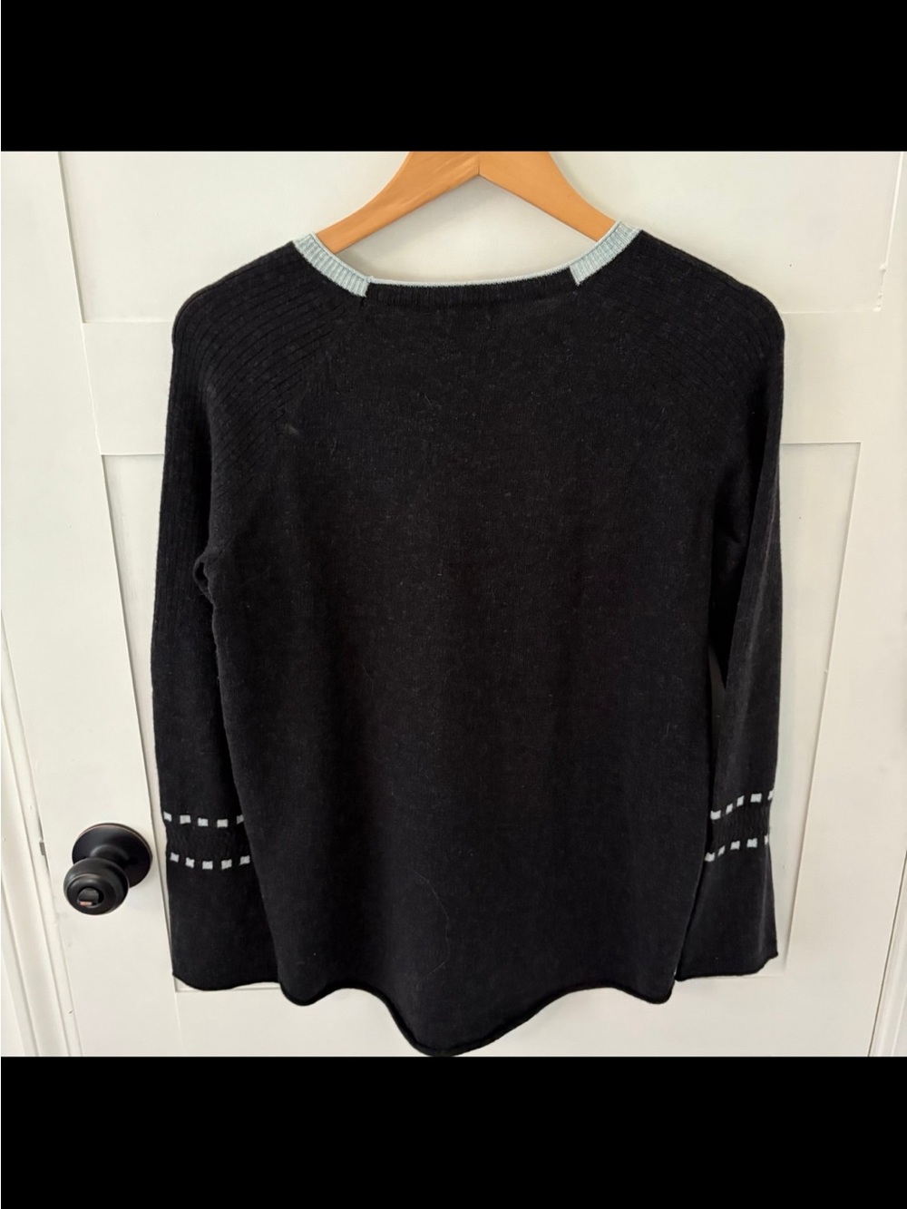 Smartwool Bell Sleeve Crew Neck Sweater Charcoal Heather. Size Small. - Picture 7 of 11